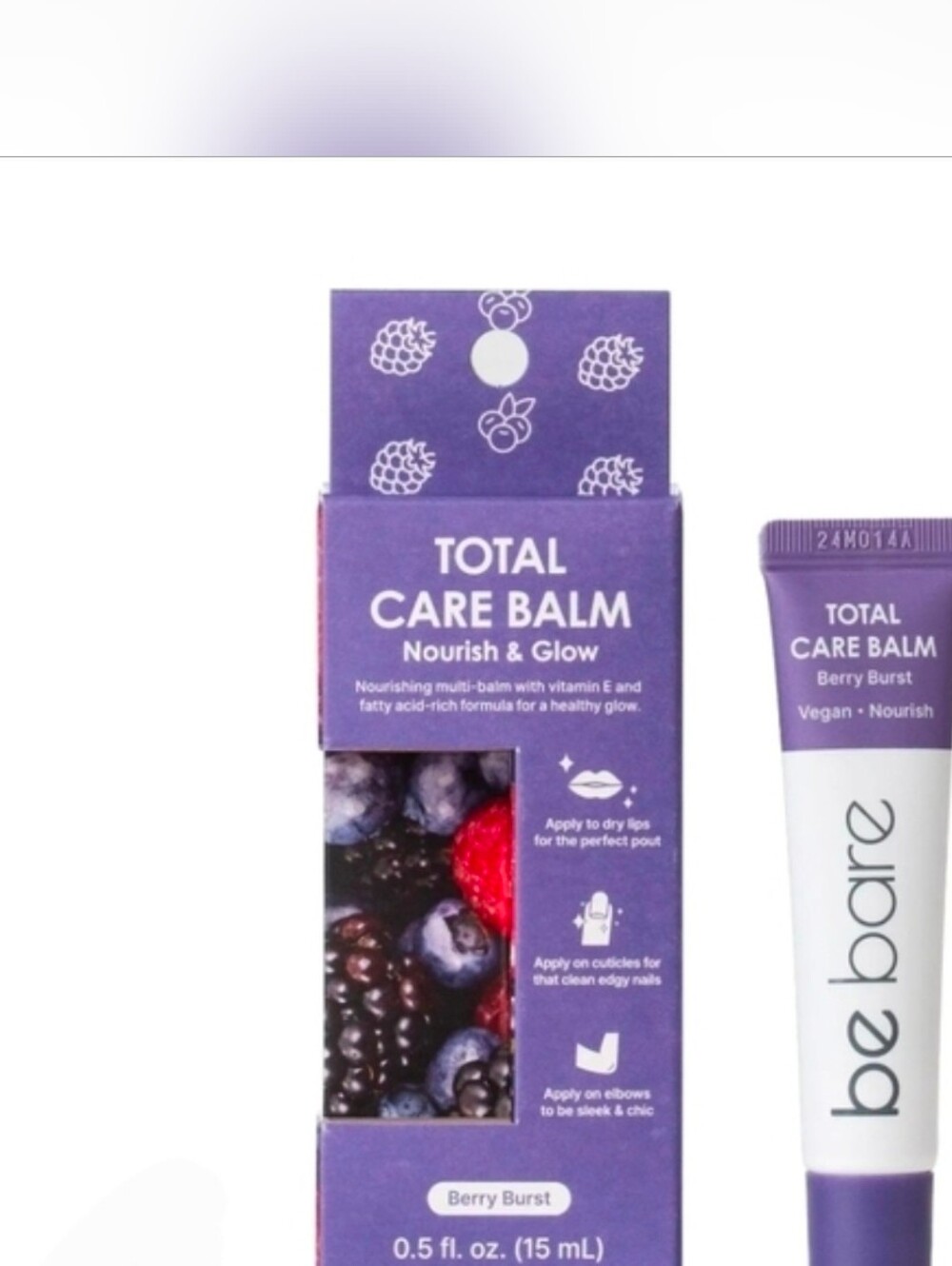 Naisture be bare Total Care Balm in Berry Burst BNIB